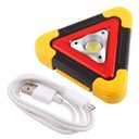 Ver imagem 2 de Triângulo Refletor Luminária Recarregável Luz Solar Super Led Luminoso Sinalização Carro