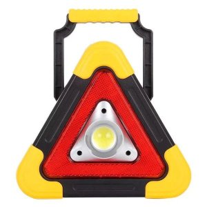 Triângulo Refletor Luminária Recarregável Luz Solar Super Led Luminoso Sinalização Carro