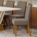 Ver imagem 7 de Conjunto Sala de Jantar Mesa Yara 160 cm Canto Reto com 6 Cadeiras Bella Henn