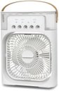 Ver imagem 1 de Ventilador Portátil de Mesa Mini Ar Condicionado Umidificador Climatizador Pode Colocar Gelo Luz Led