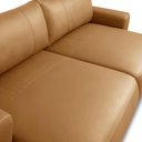 Ver imagem 7 de Sofá Retrátil Reclinável para Sala 4 Lugares 290cm Angel L06 Couro Caramelo - Lyam Decor