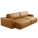Ver imagem 5 de Sofá Retrátil Reclinável para Sala 4 Lugares 290cm Angel L06 Couro Caramelo - Lyam Decor