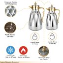 Ver imagem 3 de Kit 2 Garrafas Términas 1 Litro e 700 Ml Marselha Quente Frio Prata/dourada G95 - Gran Belo