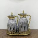 Ver imagem 2 de Kit 2 Garrafas Términas 1 Litro e 700 Ml Marselha Quente Frio Prata/dourada G95 - Gran Belo