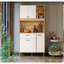 Ver imagem 1 de Kit Cozinha 4pts 1gav Erva Doce 90cm Freijó/off White Cod: 324.026