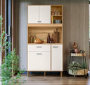 Ver imagem 1 de Kit Cozinha 4pts 1gav Erva Doce 90cm Freijó/off White Cod: 324.026