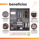 Ver imagem 4 de Guarda Roupas Casal 6 Portas 2 Gavetas Prime Preto Maxel