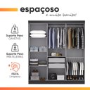 Ver imagem 5 de Guarda Roupas Casal 6 Portas 2 Gavetas Prime Preto Maxel