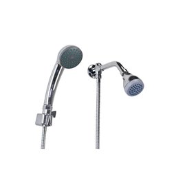 Ducha Cromada Abs Flatt Redonda C/ Desviador e Chuveirinho - 1