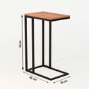 Ver imagem 2 de Mesa Lateral Encaixe Elena Preto e Tampo Amêndoa Marrom