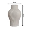 Vaso Cerâmico Texturizado Off White Fosco 21x34cm G Cerâmica Mazzotti - 2