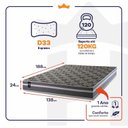 Ver imagem 3 de Colchão Espuma D33 Miami Casal 138x188x24 Cinza