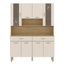 Ver imagem 4 de Armário de Cozinha Compacta Mdf 8 Portas Paris Plus - Freijó/soft