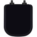 Ver imagem 1 de Tampa de Vaso Laqueado Com Fechamento Lento Quadra Preto para Louça Deca com Ferragem Preta