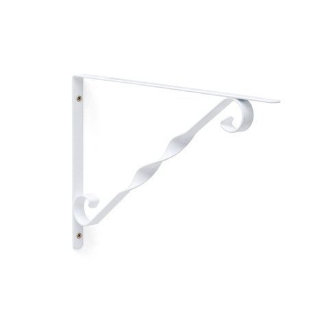 Kit 10X Suporte Decorado Mão Francesa para Prateleira 30 cm Branco