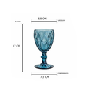 Ver mais imagens de Jogo de Taças de Vidro para Água Suco Vinho Diamond Conjunto de Taça Mesa Posta 325ml 6 Unidades - a
