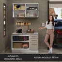 Ver imagem 7 de Kit com Balcão e Armário Aéreo Multiuso 120cm Branco/crema Agata Madesa Branco/crema