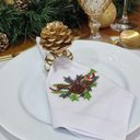Ver imagem 1 de Porta Guardanapo Natal Pinha Dourada