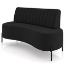 Ver imagem 6 de Sofá Chaise 2 Lugares Sala Living 160cm Pés Industrial Cayman K01 Veludo Preto - Lyam Decor