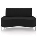 Ver imagem 3 de Sofá Chaise 2 Lugares Sala Living 160cm Pés Industrial Cayman K01 Veludo Preto - Lyam Decor