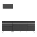 Ver imagem 7 de Armário de Cozinha Compacta 220cm Veneza Multimóveis V2074 Preto/Branco