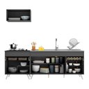 Ver imagem 6 de Armário de Cozinha Compacta 220cm Veneza Multimóveis V2074 Preto/Branco