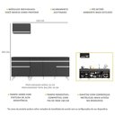 Ver imagem 4 de Armário de Cozinha Compacta 220cm Veneza Multimóveis V2074 Preto/Branco