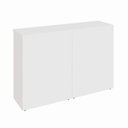 Ver imagem 6 de Armário Médio para Escritório 1,60 m com 4 Portas, Chave e 3 Prateleiras F5 Office Cor:Branco