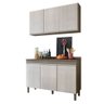 Armário de Cozinha Modulada Karen 2 Pçs C/ Tampo 99.0030 P14 Malbec/avelã - Mpozenato - 1
