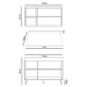 Armário de Cozinha Modulada Karen 2 Pçs C/ Tampo 99.0030 P14 Malbec/avelã - Mpozenato - 4