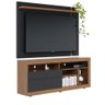 Home para TV ate 70 Polegadas Lapa Preto Fosco Noce Milano - 3