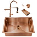 Ver imagem 1 de Kit Cuba Gourmet Cozinha 50x40 Inox 304 com Torneira 2 Saídas Misturador Brinovar