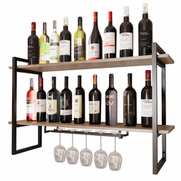 Adega Bar Industrial P/ Bebidas Prateleira Dupla Preta 60cm - 1