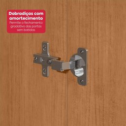 Guarda-roupa Casal 100% Mdf 8 Portas Easy Glow com Espelhos Amendoa Clean - 9