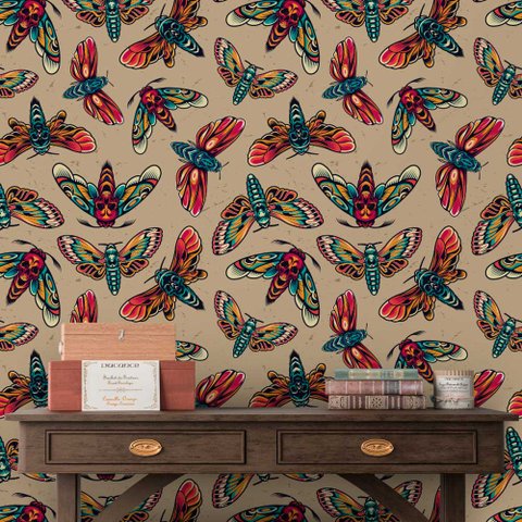 Papel de Parede Libelula Arte Destaque 2,50 Metros