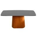 Ver imagem 1 de Mesa De Jantar Cone Retangular 220X120cm Tampo Laqueado Preto Preto