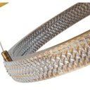 Ver imagem 3 de Luminaria Pendente Lustre 2 Aneis Cristal Arco Dourado Led 52W Sala de Jantar Restaurante Ambiente C