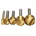 Ver imagem 3 de Kit 5 Broca Escariadora Conica Ferro Madeira Metal 6 a 19 Mm