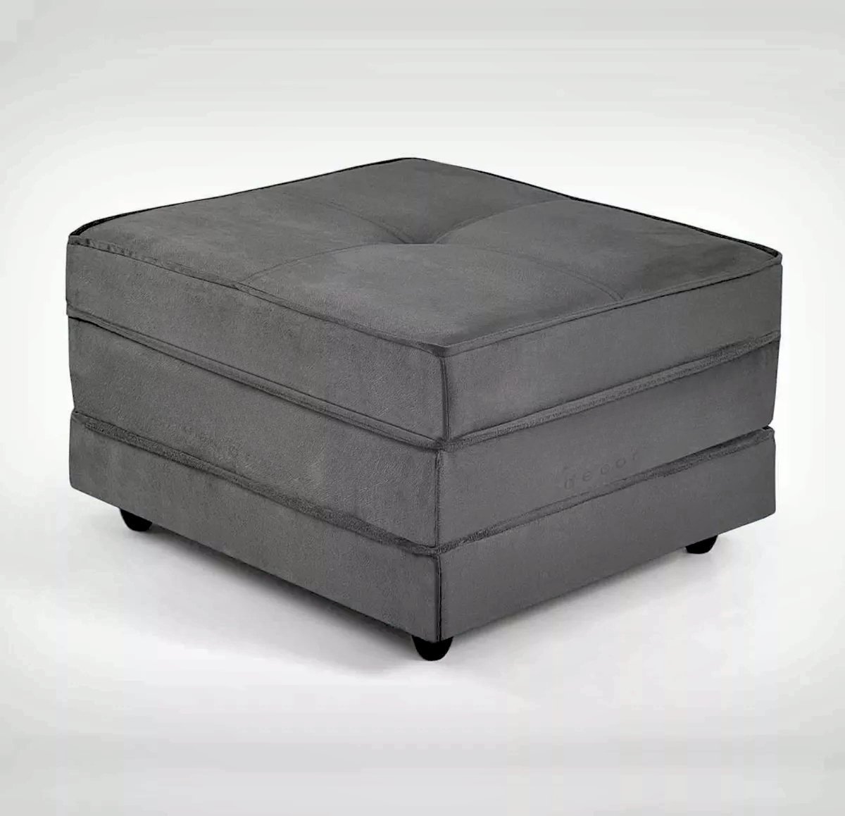 Puff Cama Dobrável Slim 70 cm Cinza