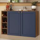 Ver imagem 1 de Buffet Aparador com Adega 100cm 2 Portas Rustic/Azul Vik Madesa 16