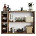 Ver imagem 3 de Buffet Aparador com Adega 100cm 2 Portas Rustic/azul Vik Madesa 16