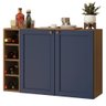 Buffet Aparador com Adega 100cm 2 Portas Rustic/azul Vik Madesa 16 - 2