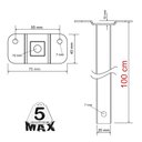 Ver imagem 3 de 08 Suportes Refletor Base Reta Braço 100 Cm 8 Cjts - Branco