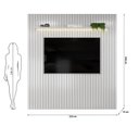 Ver imagem 4 de Painel Ripado para TV até 75 Polegadas com LED MDF 223cmx240cm Trento Cinza Bali