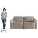 Ver imagem 5 de Sofá Cama Casal para Sala 236cm Polska K04 Bouclê Bege Escuro - Mpozenato