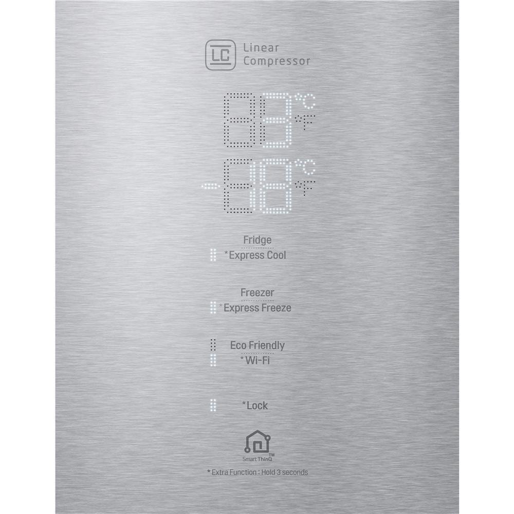 Geladeira Bottom Freezer Universe 451L Inox LG 220V MadeiraMadeira