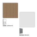 Ver mais imagens de Guarda Roupa Solteiro 4 Portas Rimo New Paranoá Móveis Rimo - Carvalho/Branco