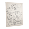 Tela para Pintura Riscada 30x40cm Dinossauro Art & Hobby - 1