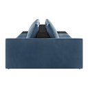 Ver imagem 5 de Sofá Ilha 3 Lugares Living 342cm Modulado Sala Lary Veludo Azul Marinho/pu Pto K01 - D'Rossi