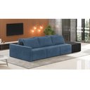 Ver imagem 2 de Sofá Ilha 3 Lugares Living 342cm Modulado Sala Lary Veludo Azul Marinho/pu Pto K01 - D'Rossi
